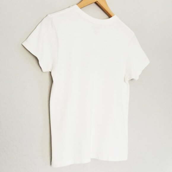 Brandy Melville John Galt Cream New Port Short Sleeve T Shirt Tee 100% Cotton OS - Picture 3 of 10